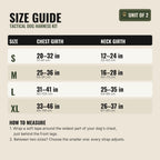 Tactical dog harness size guide: chest and neck girth for S, M, L, XL
