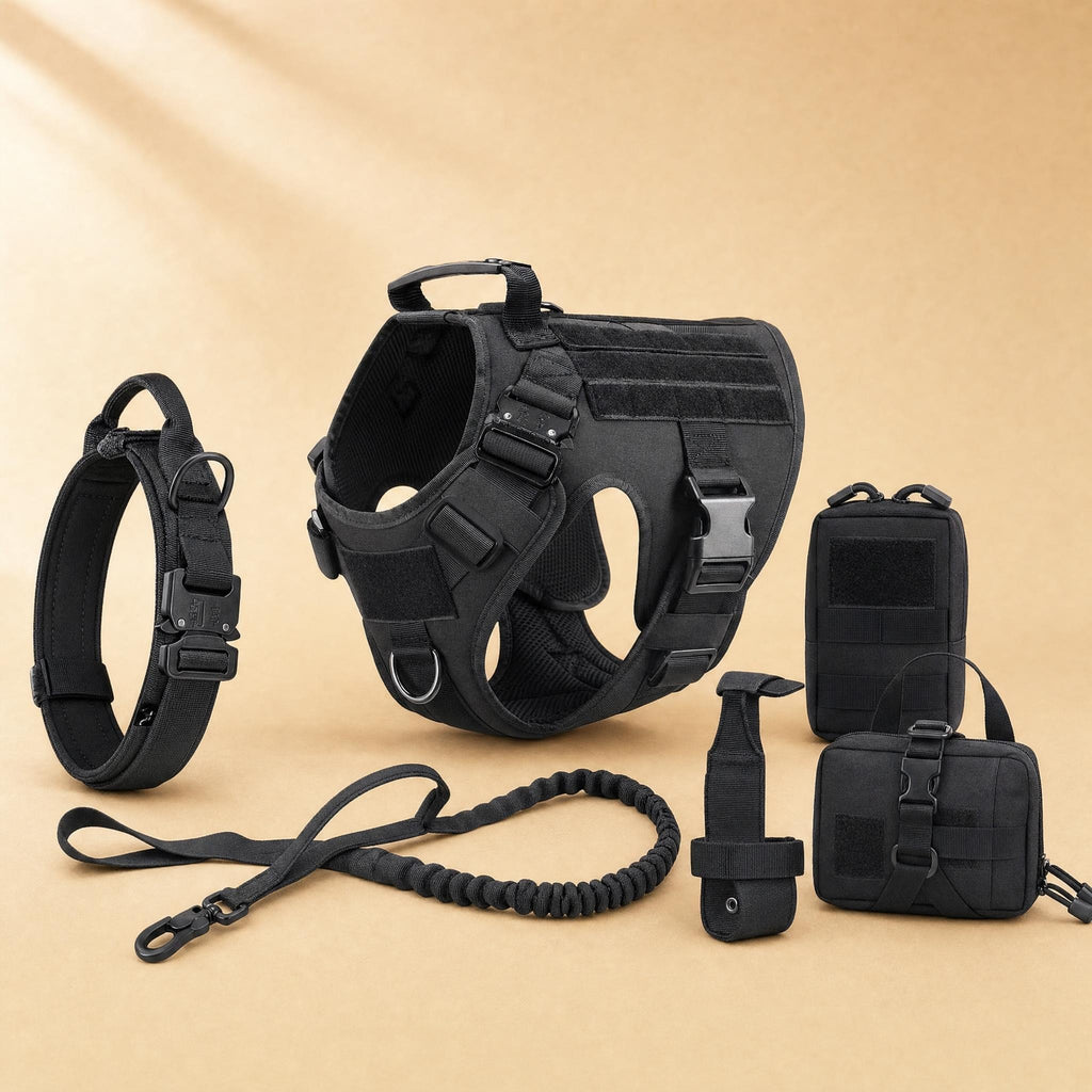 Tactical dog harness kit in Black