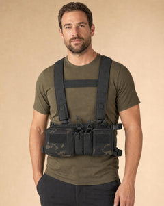 Tactical Chest Rig, Black Camo