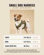 Small dog harness size guide: one size, chest 11.8-20.1 in, neck 9.4-21.3 in