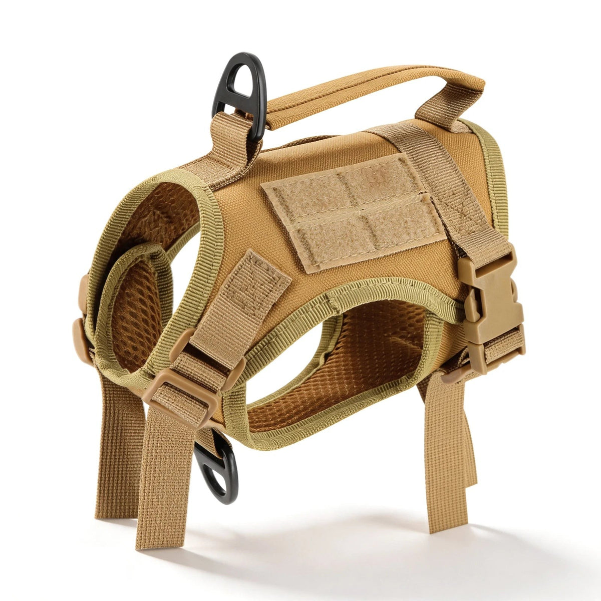 Tactical small dog harness in Brown: harness only
