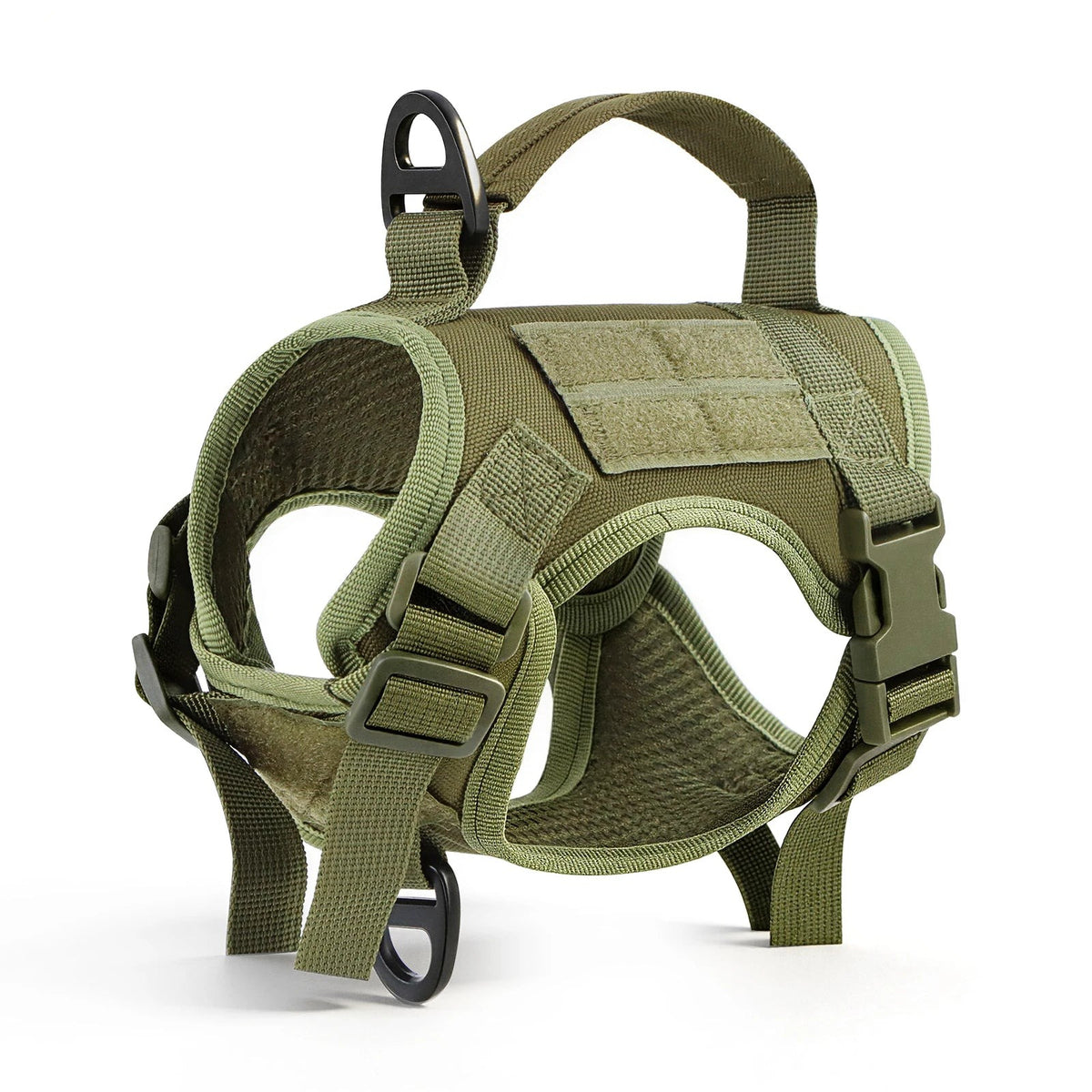 Tactical small dog harness in Green: harness only